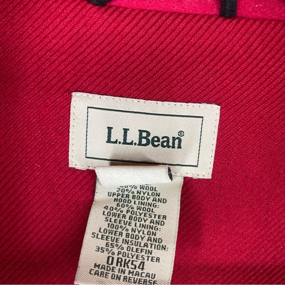 L.L. Bean Red Pea Coat - Picture 5 of 7